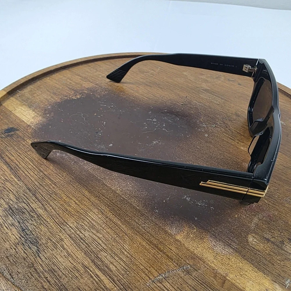 Bottega Veneta BV1122S Sunglasses Mens 51-19-145 Black Tinted Square Italy